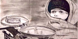 В конференц-зале Областной библиотеки для детей и юношества им.А.С.Пушкина открылась пронзительная по своему содержанию выставка &laquo;Война глазами детей&raquo;